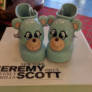 Mini Melissa + Jeremy Scoot Blue Money Boots